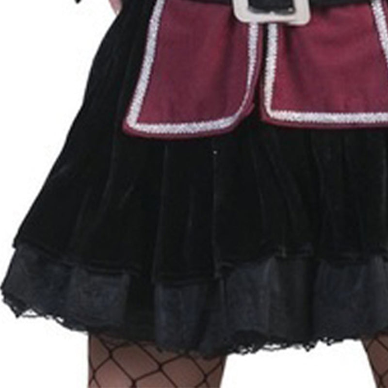 Piratin "Scarlett" Kostüm für Damen | Schwarz Rot