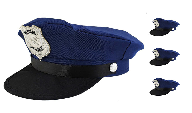 3er Set Kinder Police Polizei Mütze | Blau