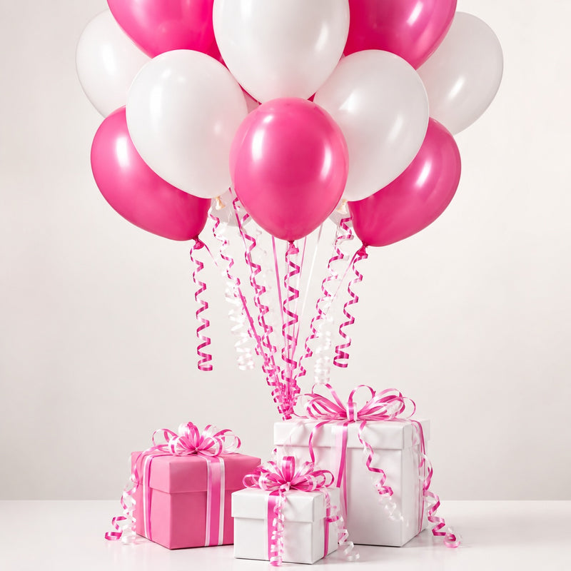 Geschenkband Polyband | Kräuselband glänzend 250 m x 10mm | Pink | 31146
