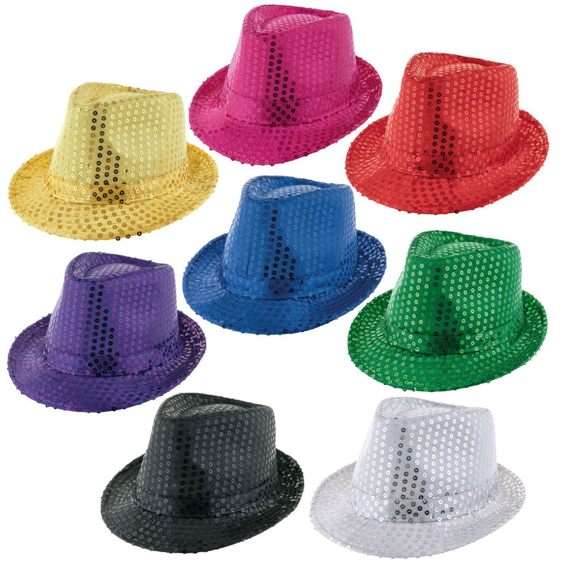 Popstar Hut mit Pailletten – Glitzer Partyhut in vielen Farben für Karneval, Fasching, Mottoparty, Bühne & Kostüm