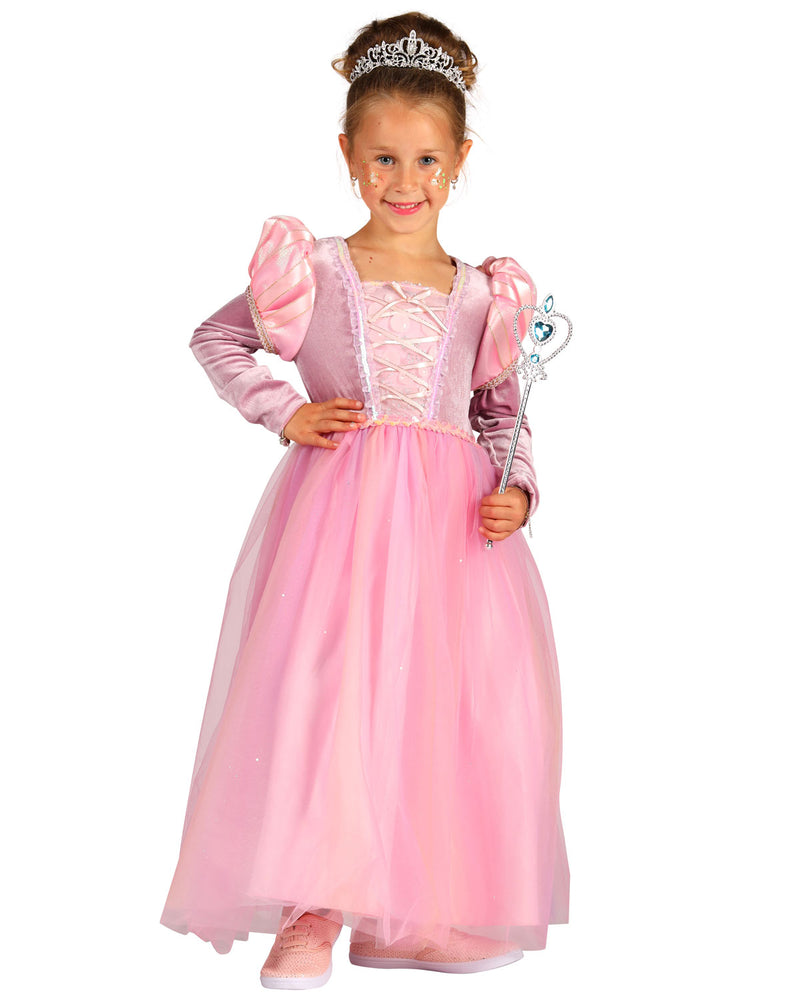 Prinzessin "Emma" Kinderkostüm - Rosa | Langes Märchen Kleid