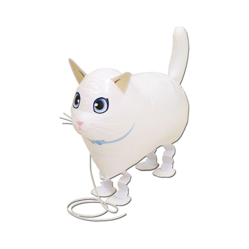 Airwalker Folienballon "Weiße Katze" | 57 cm