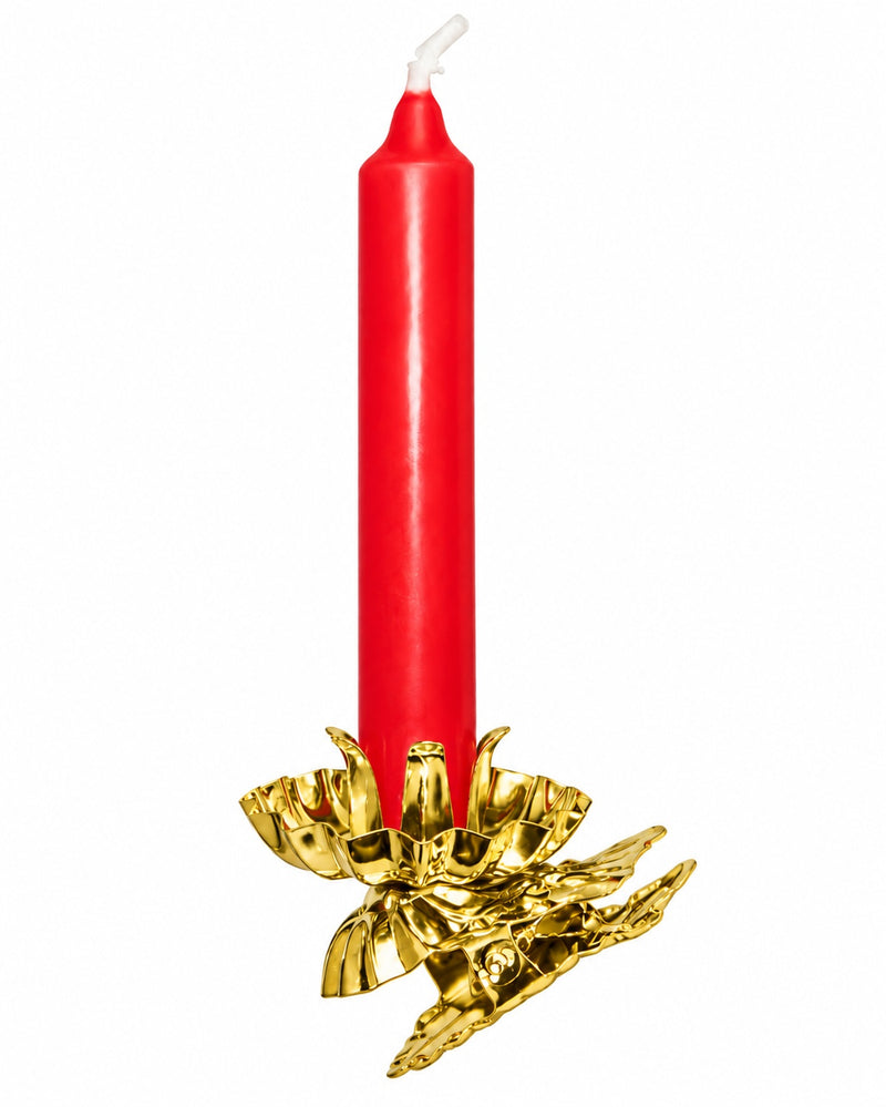 Riffelmacher Baumkerzenhalter 10 Stück Ø 15 mm 10010 | Metall Gold