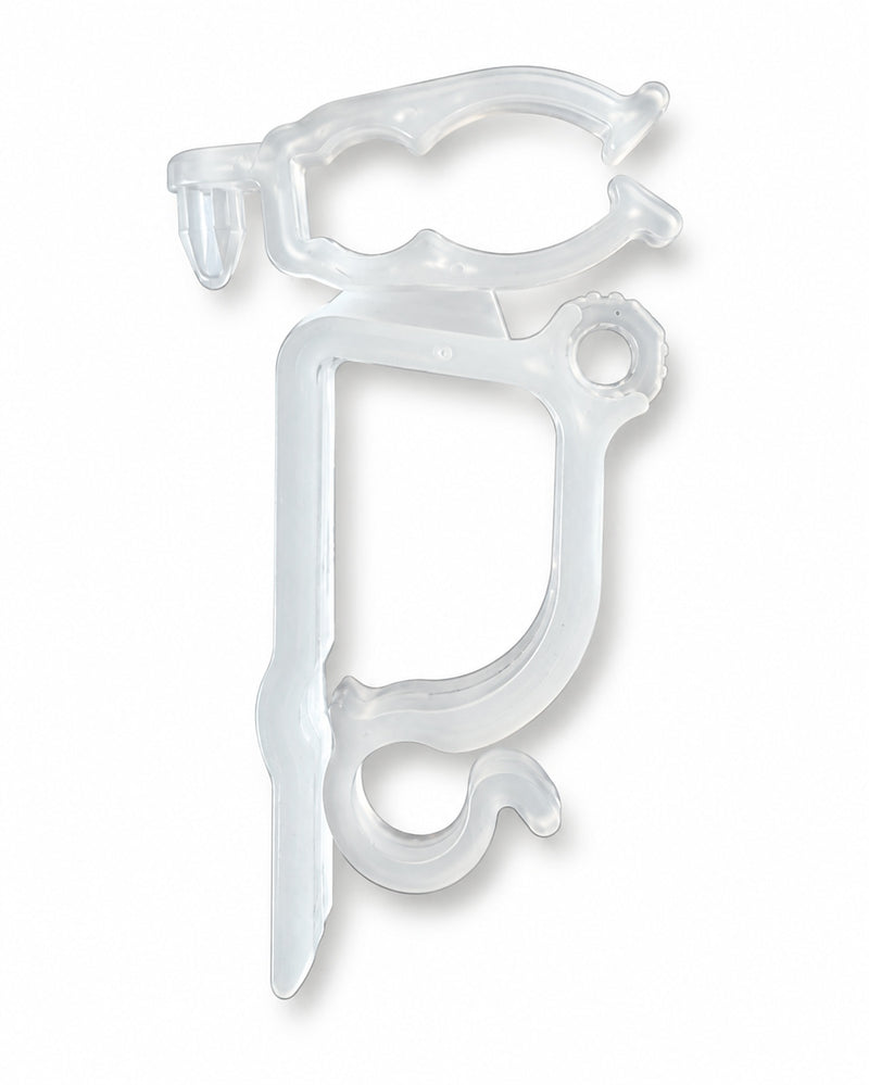 Riffelmacher Dachrinnenhalterung für Lichterketten 6 cm 10 Stück 14348 | Weiß