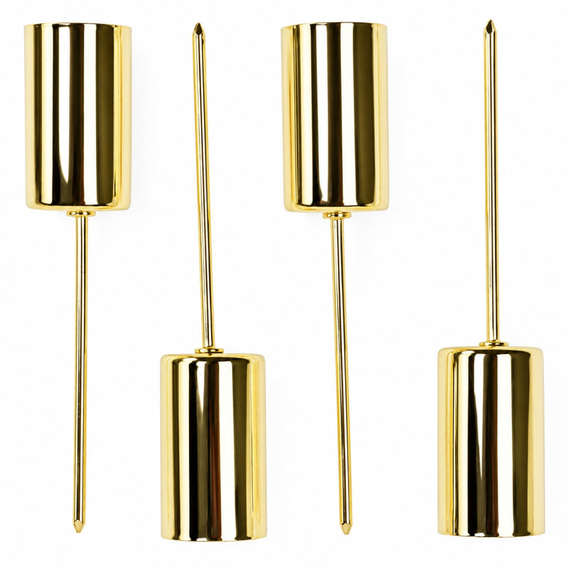 Stabkerzenhalter für Adventskranz und Gesteck 4 Stück 23mm | 10860 - Gold