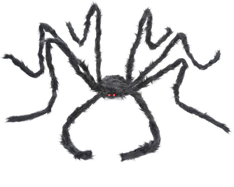 Halloween Dekoration "Haarige XXL Spinne" - 2 m | Schwarz