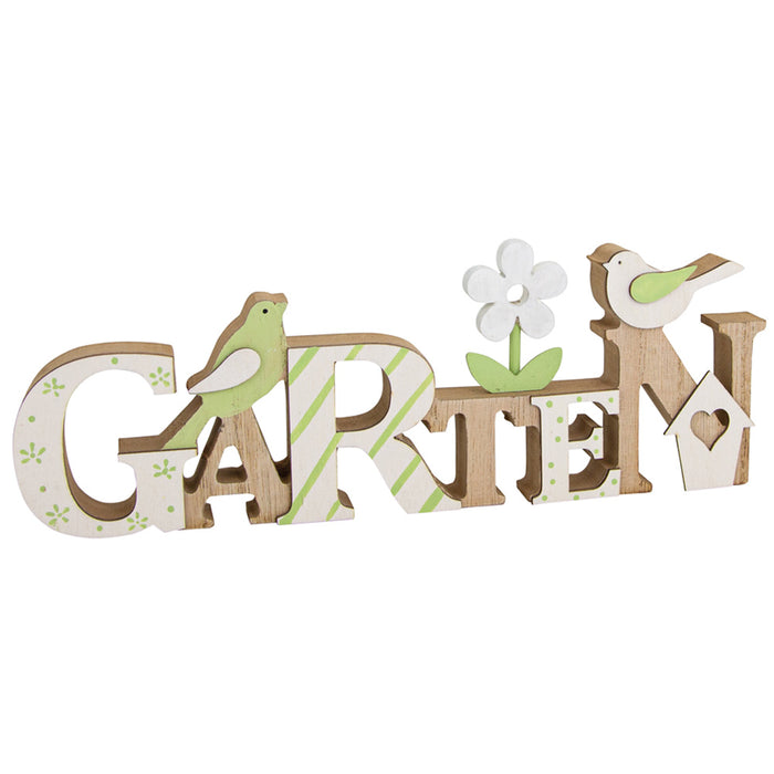 Riffelmacher Holz Dekoschriftzug "Garten" 26 cm | 08055 Sommerdekoration
