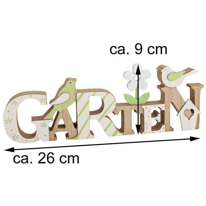 Riffelmacher Holz Dekoschriftzug "Garten" 26 cm | 08055 Sommerdekoration