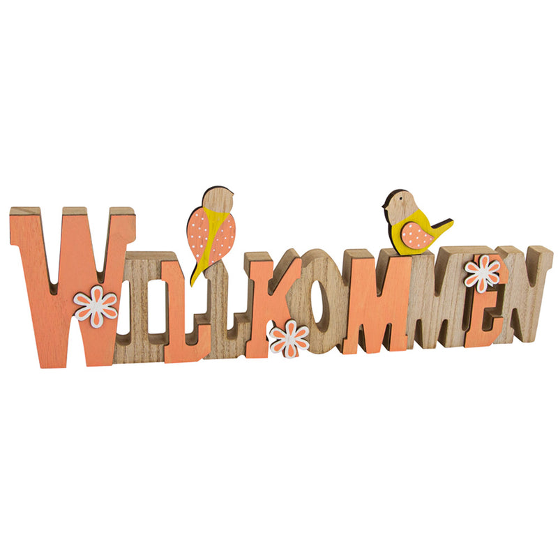 Riffelmacher Holz Dekoschriftzug "Willkommen" - 40 cm | 08061