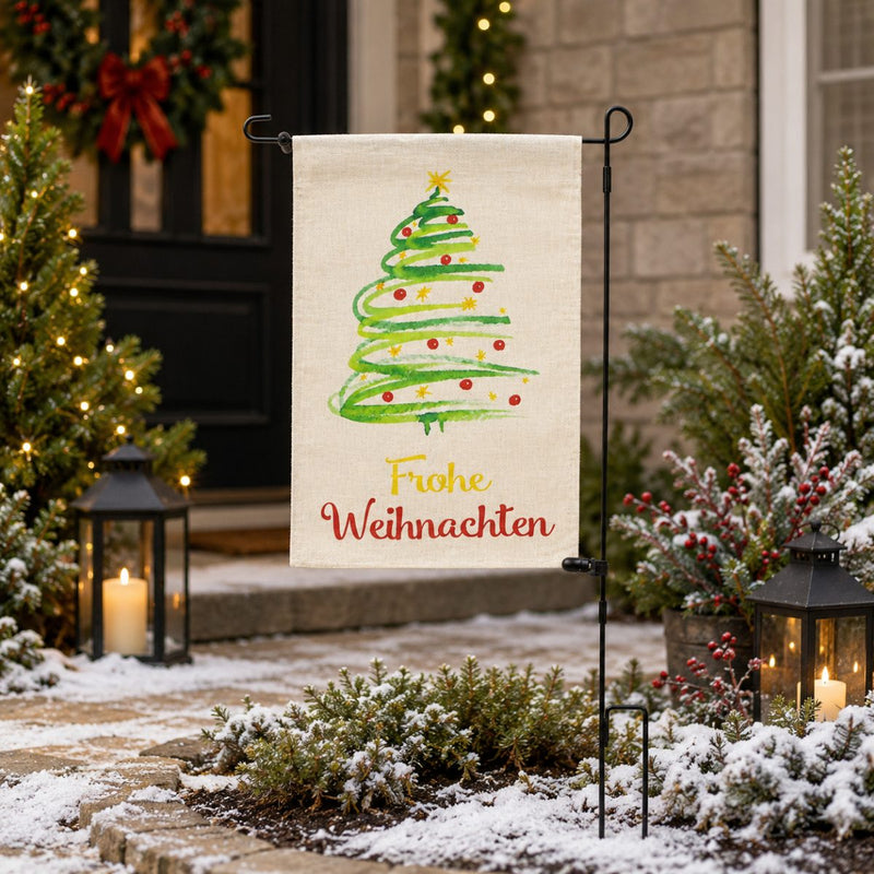 Riffelmacher Gartenfahne "Weihnachtsbaum" 32x45 / 90 cm | 13508