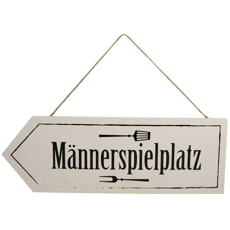 Riffelmacher Holz Dekoschild "Männerspielplatz" 40 x 25 cm | 08530 - Gartendekoration