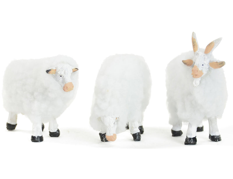 Schafe und Ziegen für Weihnachtskrippe - Krippenfiguren Set Tiere | Größe zur Auswahl