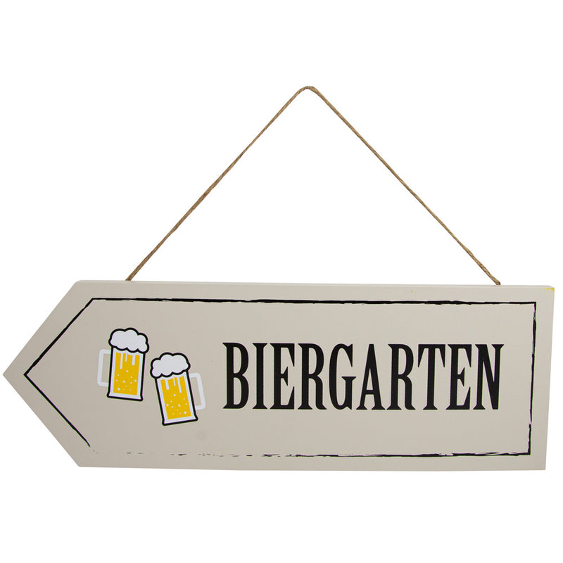 Riffelmacher Holz Dekoschild "Biergarten" 08526 | Gartendekoration