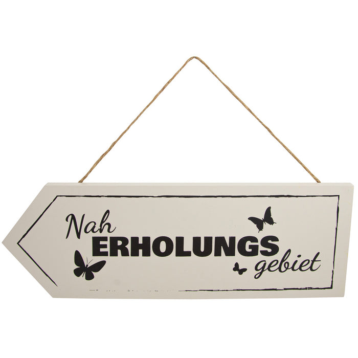 Riffelmacher Holz Dekoschild "Naherholungsgebiet" 08527 | Gartendekoration