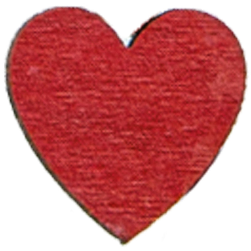 Holz Streudeko Herzen Rot 24 Stck. - Ø 1,5 cm | 08268 - Hochzeit Tischdekoration