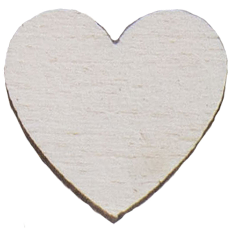 Holz Streudeko Herzen Weiß 24 Stck. - Ø 1,5 cm | 08269 Hochzeit Tischdekoration