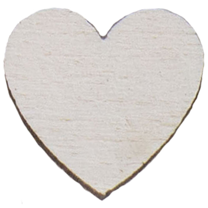 Holz Streudeko Herzen Weiß 24 Stck. - Ø 1,5 cm | 08269 Hochzeit Tischdekoration