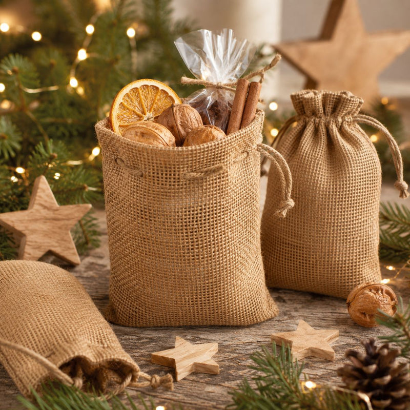 Riffelmacher Jutesack natur | 10x15 cm | 1 Stück | Advent Weihnachten | 19527
