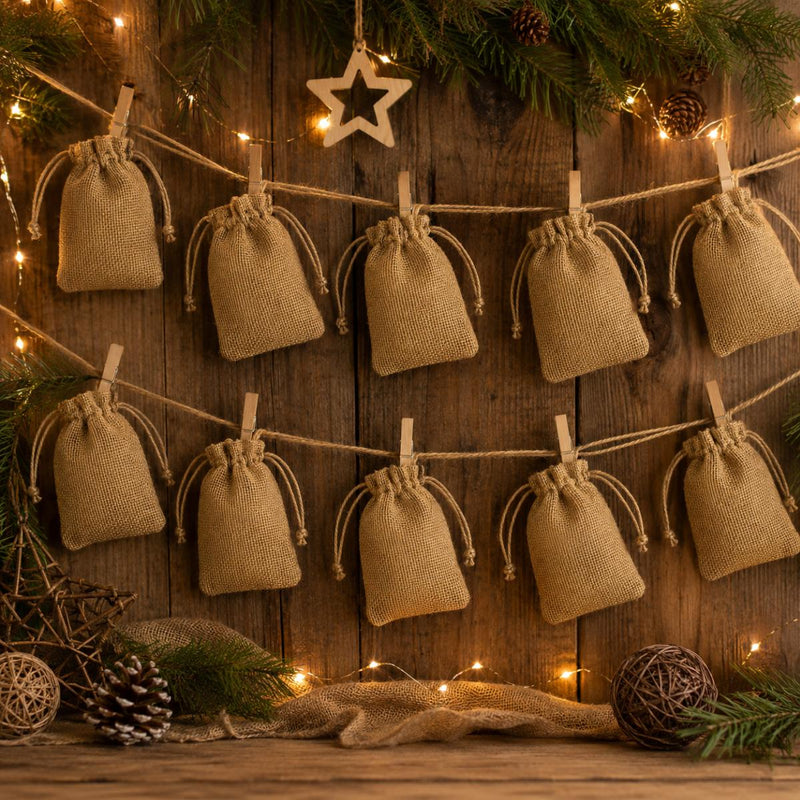 Riffelmacher Jutesack natur | 10x15 cm | 1 Stück | Advent Weihnachten | 19527