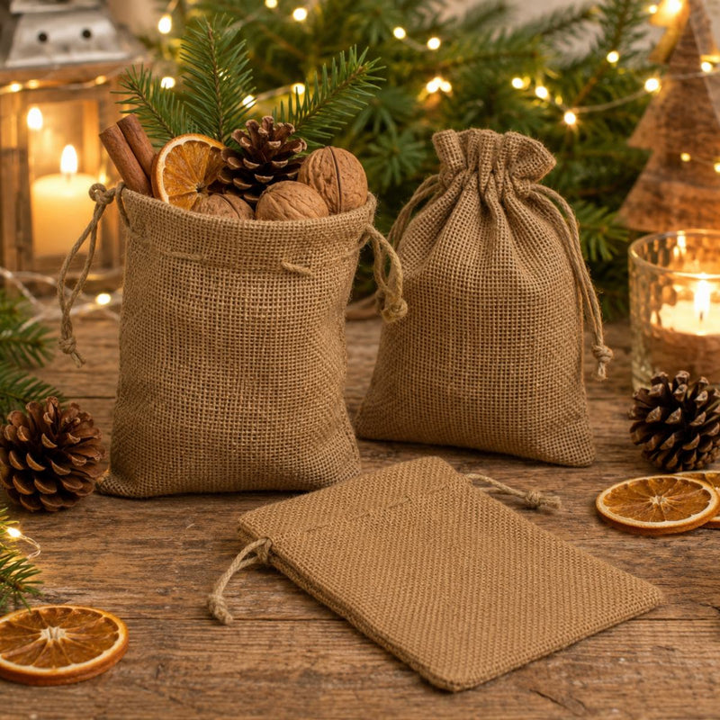 Riffelmacher Jutesack natur | 10x15 cm | 1 Stück | Advent Weihnachten | 19527