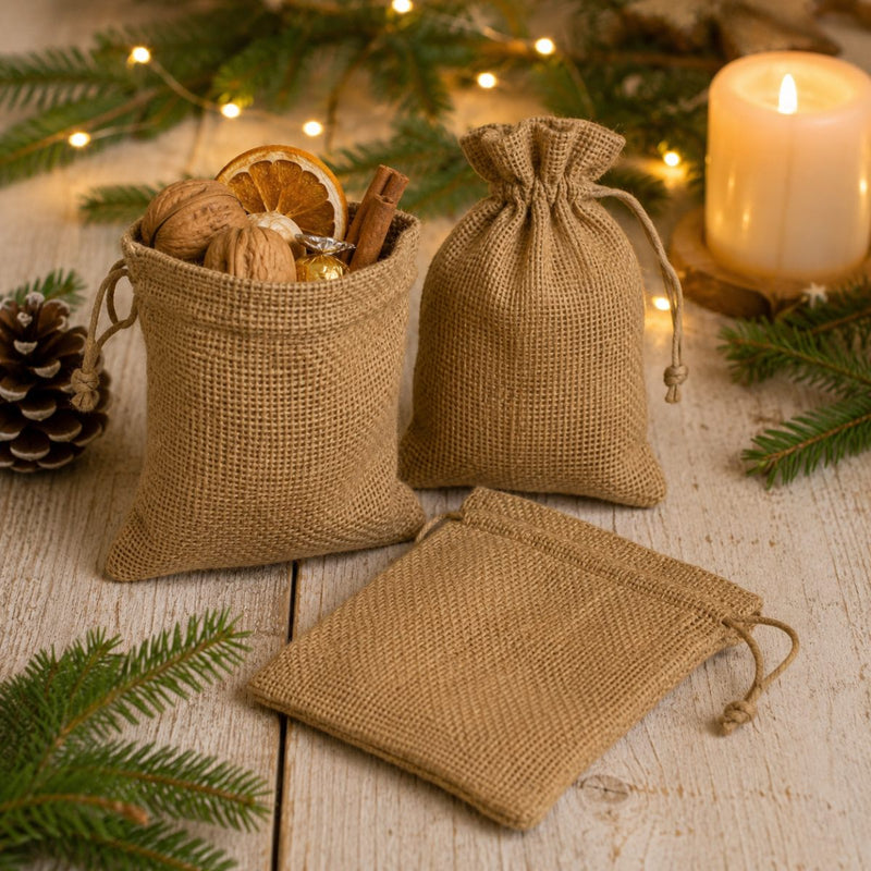 Riffelmacher Jutesack natur | 10x15 cm | 1 Stück | Advent Weihnachten | 19527