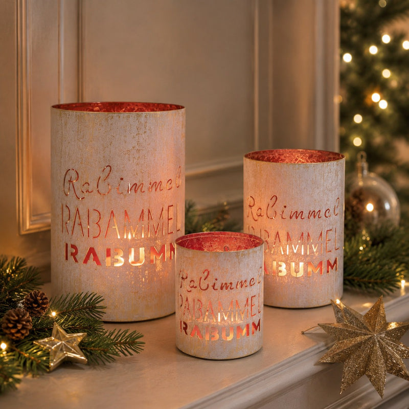 Laternen 3er Set "Rabimmel Rabammel Rabumm" | Metall | Größen bis 13×20 cm | 13436