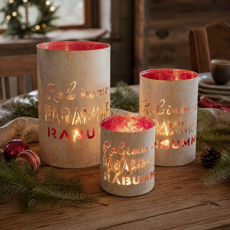 Laternen 3er Set "Rabimmel Rabammel Rabumm" | Metall | Größen bis 13×20 cm | 13436