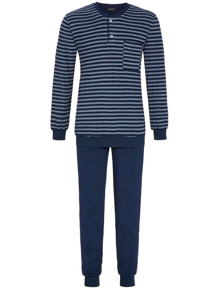 RINGELLA Herren Langarm Pyjama aus Stretchfrottee 2541224 | Night