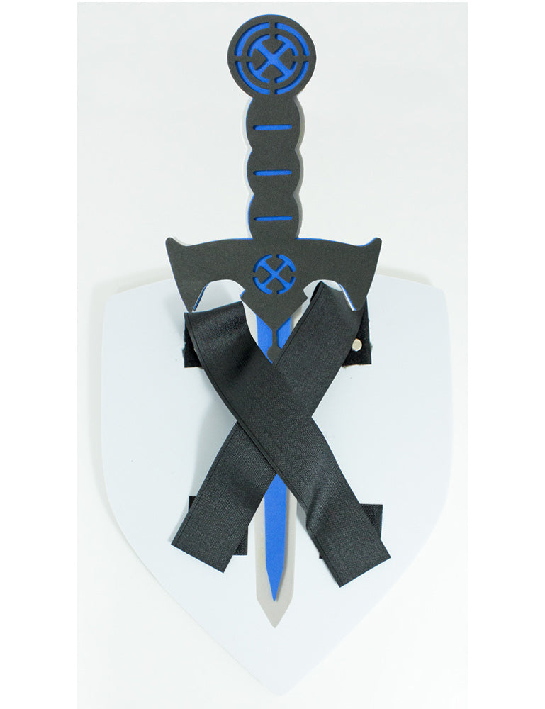 Ritter Schwert und Schild aus Schaumstoff | Blau