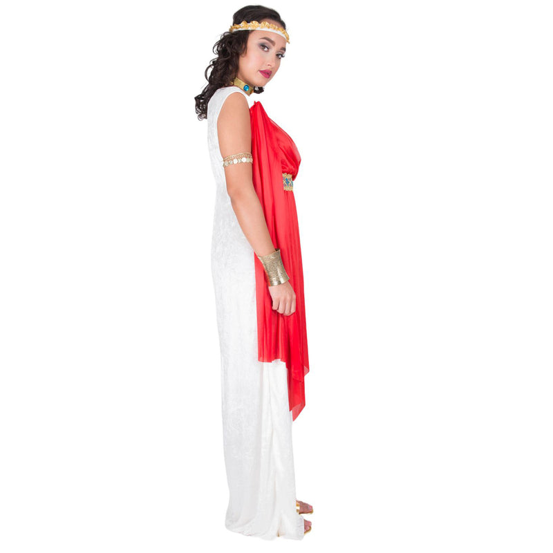 Adelige Römerin "Livia" Kostüm für Damen | Creme Rot