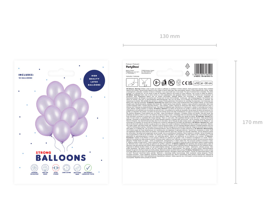 10 Stk. Luftballon Ø30cm "Uni Metallic" | Wist. Lila