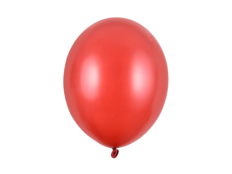 100 Stk. Luftballon Ø30cm "Uni Metallic" | Kirschrot