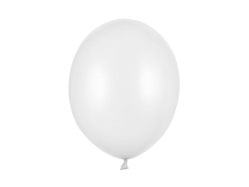 100 Stk. Latexballon Ø30cm "Uni Metallic" | Weiß