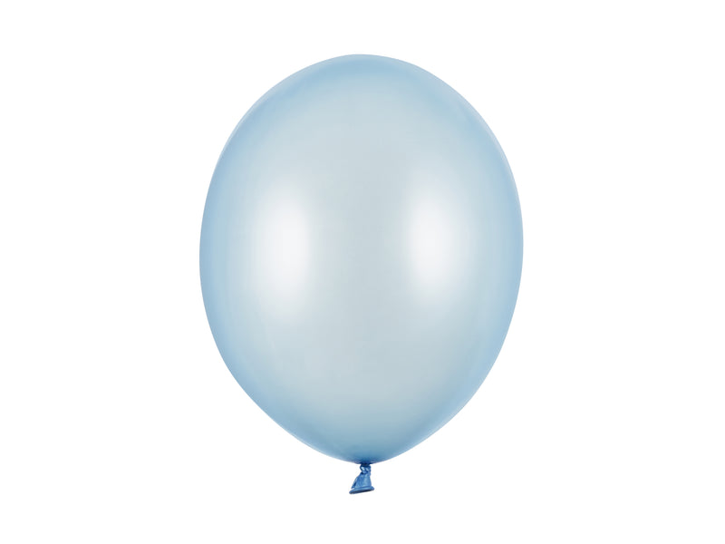 100 Stk. Luftballon Ø30cm "Uni Metallic" | Hellblau