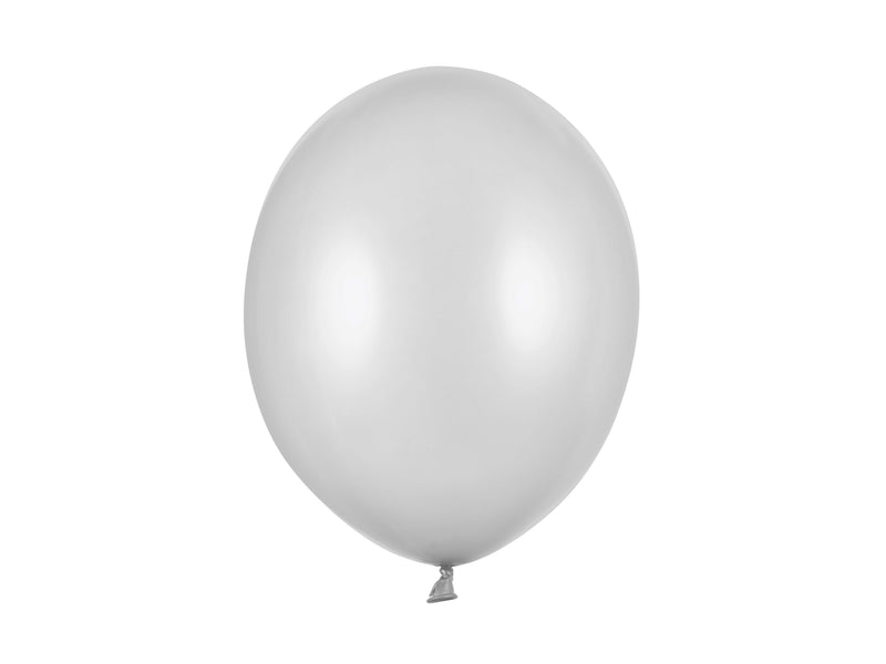 50 Stk. Luftballon Ø30cm "Uni Metallic" | Silber
