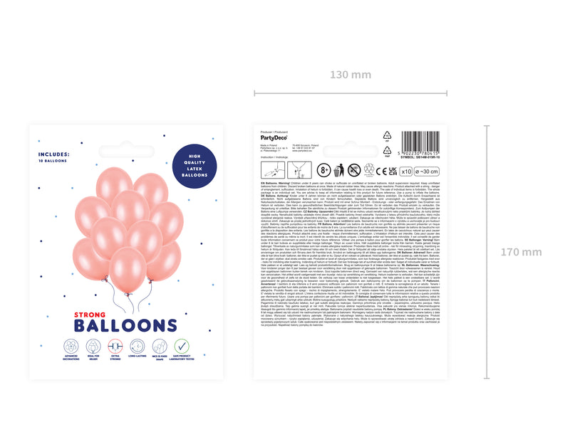 10 Stk. Luftballon Ø30cm "Uni Metallic" | Rosegold