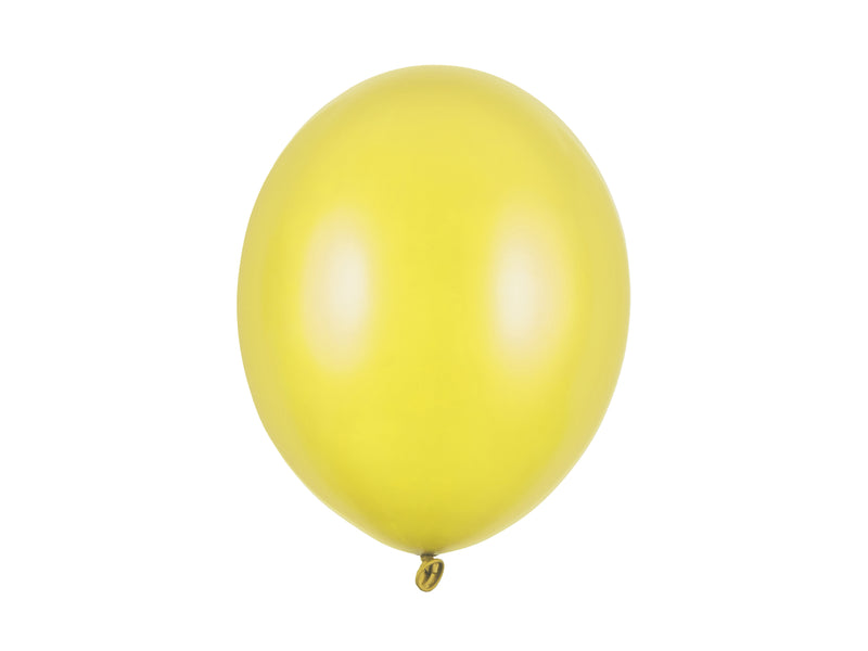 100 Stk. Luftballon Ø30cm "Uni Metallic" | Zitronengelb