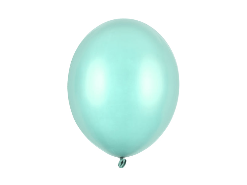 100 Stk. Luftballon Ø30cm "Uni Metallic" | Minzgrün