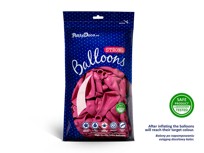 100 Stk. Luftballon Ø30cm "Uni Pastell" | Hot Pink