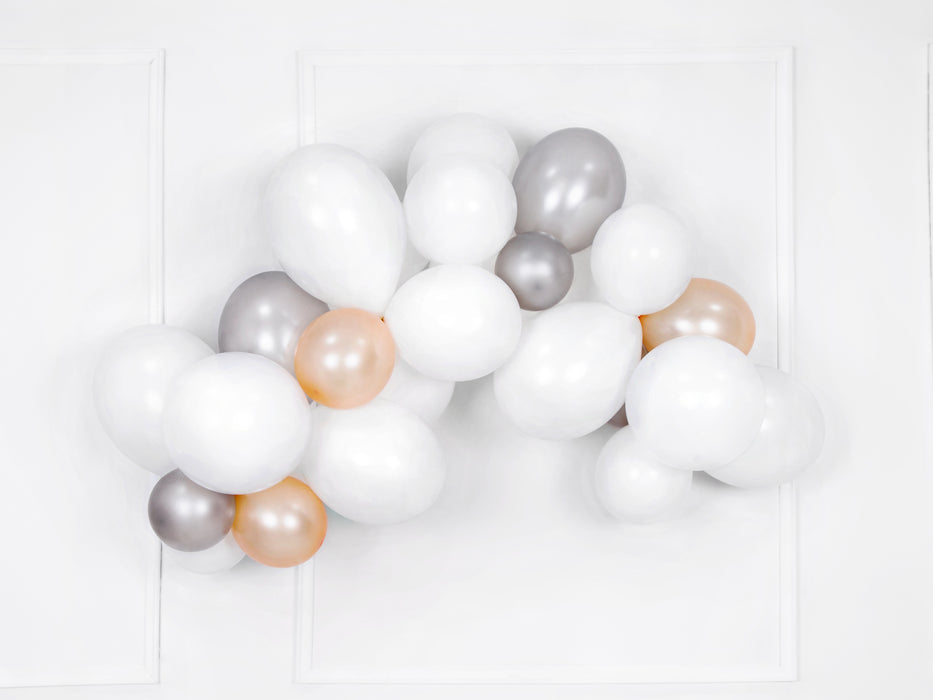 10 Stk. Luftballon Ø30cm "Uni Pastell" | Weiß