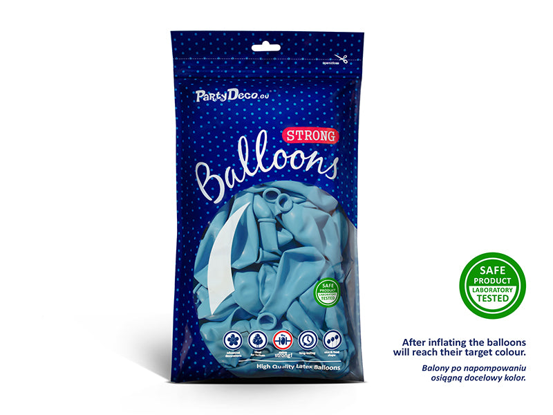 10 Stk. Luftballon Ø30cm "Uni Metallic" | Babyblau
