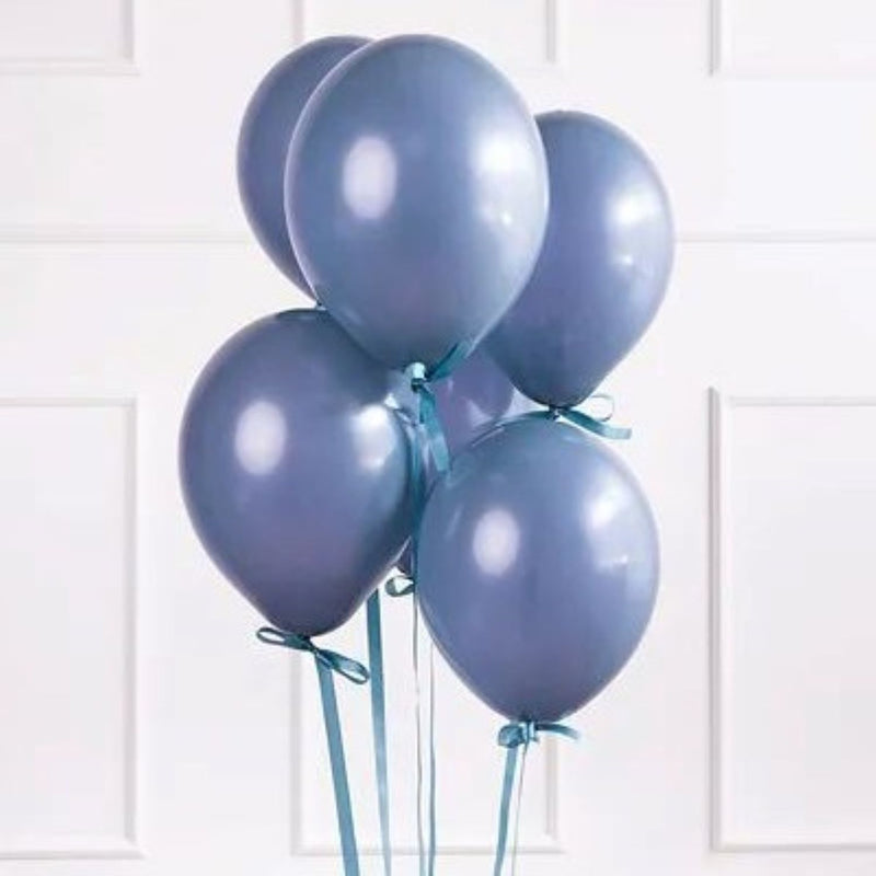 10 Stk. Luftballon Ø30cm "Uni Pastell" | Marine Blau