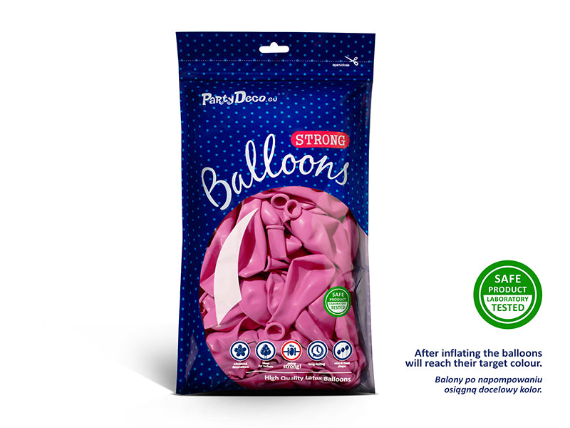 100 Stk. Luftballon Ø30cm "Uni Pastell" | Fuchsia Pink