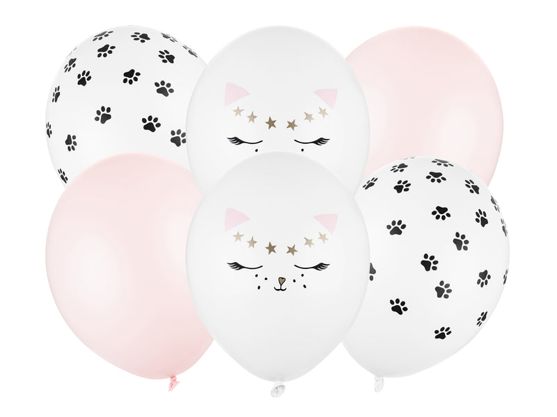 Luftballon Ø30cm "Katzen" | 6 Stk. - Mix