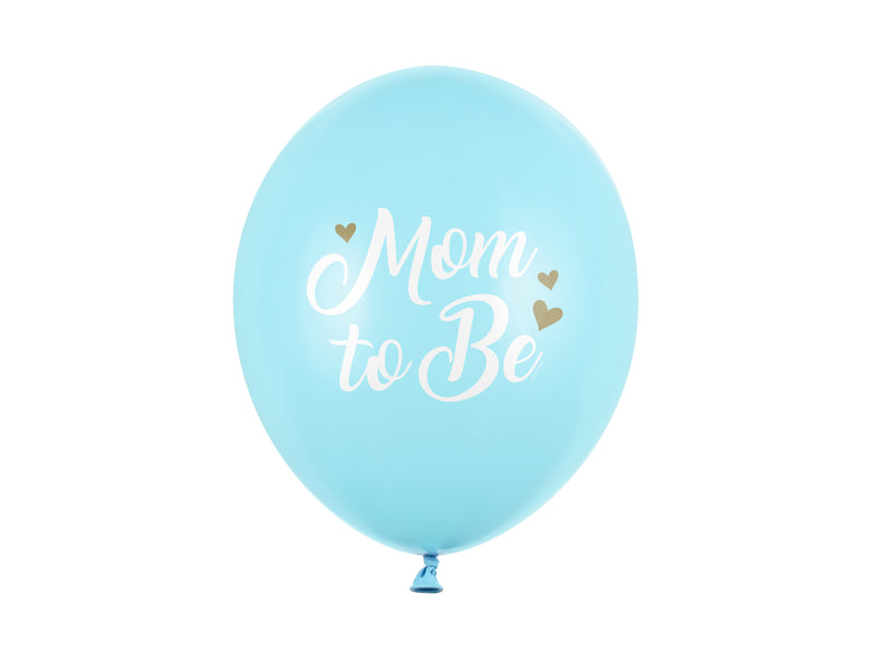 Luftballon Ø30cm "Mom to Be" | 6 Stk. - Hellblau