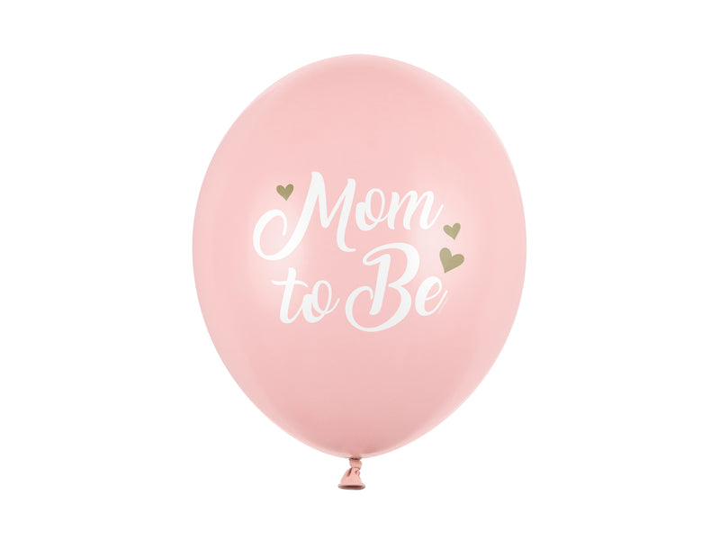 Luftballon Ø30cm "Mom to Be" | 6 Stk. - Pastel Pink