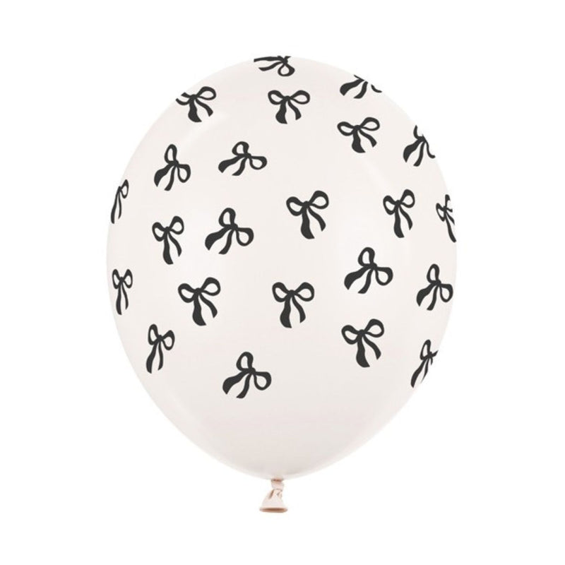 6 Stk. Luftballon Ø30cm "Schleife" | Pastell Off-White