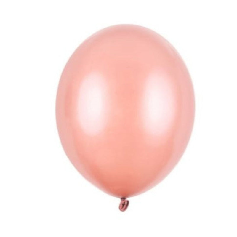 100 Stk. Luftballon Ø12cm "Uni Metallic" |  Roségold