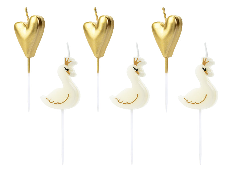 Geburtstagskerzen Lovely Swan | 3.5 cm - 6 Stk.