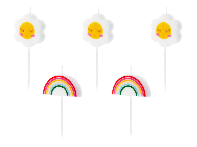 Geburtstagskerzen Gänseblümchen | 2-3,5 cm - 5 Stk.